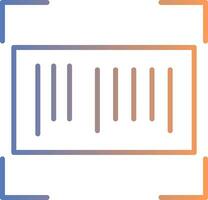 Barcode Line Gradient Icon vector