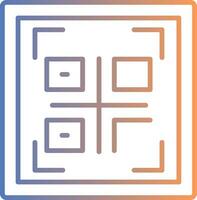 Qr Code Line Gradient Icon vector