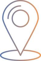 Location Line Gradient Icon vector