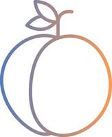 Peach Line Gradient Icon vector