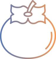 Persimmon Line Gradient Icon vector