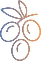 Olive Line Gradient Icon vector