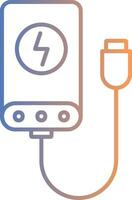 Power Bank Line Gradient Icon vector