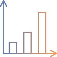 Growth Line Gradient Icon vector