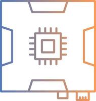 Motherboard Line Gradient Icon vector