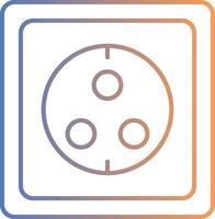 Wall Socket Line Gradient Icon vector