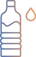 Water Bottle Line Gradient Icon vector