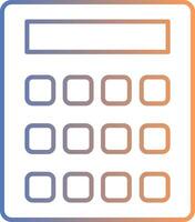 Calculation Line Gradient Icon vector