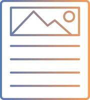 News Paper Line Gradient Icon vector