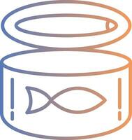 Canned Food Line Gradient Icon vector