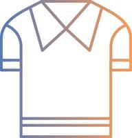 Casual Shirt Line Gradient Icon vector