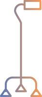 Walking Stick Line Gradient Icon vector