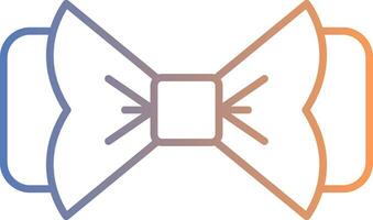 Bow Tie Line Gradient Icon vector