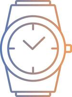 Stylish Watch Line Gradient Icon vector