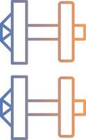 Cuff Links Line Gradient Icon vector