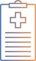 Medical Chart Line Gradient Icon vector