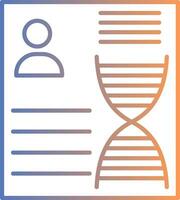 DNA Line Gradient Icon vector