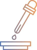 Pipette Line Gradient Icon vector