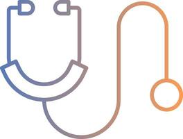 Stethoscope Line Gradient Icon vector