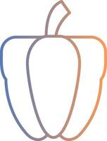 Capsicum Line Gradient Icon vector