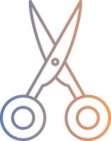 Scissors Line Gradient Icon vector