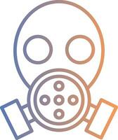 Gas Mask Line Gradient Icon vector