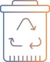 Recycling Line Gradient Icon vector