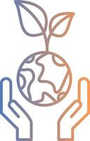 Sustainable Development Line Gradient Icon vector