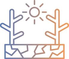 Drought Line Gradient Icon vector