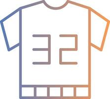 Football Jersey Line Gradient Icon vector