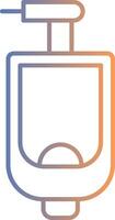 Urinal Line Gradient Icon vector