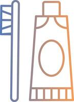 Toothpaste Line Gradient Icon vector