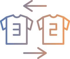 Substitution Line Gradient Icon vector