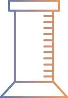 Graduated Cylinder Line Gradient Icon vector