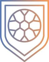 Football Badge Line Gradient Icon vector