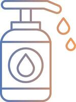 Lotion Line Gradient Icon vector