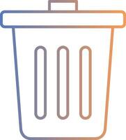 Garbage Line Gradient Icon vector