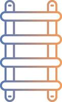 Stepladder Line Gradient Icon vector