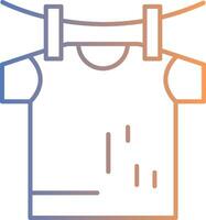 Drying Line Gradient Icon vector