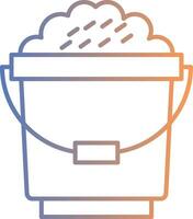 Bucket Line Gradient Icon vector