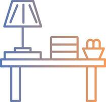 Table Lamp Line Gradient Icon vector