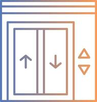 Elevator Line Gradient Icon vector