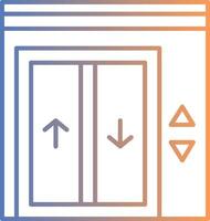 Elevator Line Gradient Icon vector