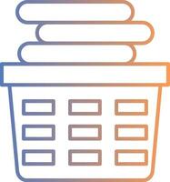 Laundry Basket Line Gradient Icon vector