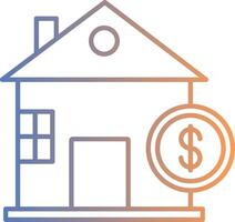 Home Loan Line Gradient Icon vector