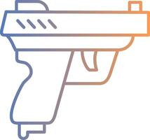 Pistol Line Gradient Icon vector