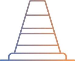 Cones Signal Line Gradient Icon vector