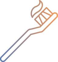 Toothbrush Line Gradient Icon vector