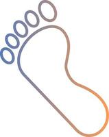 Footprint Line Gradient Icon vector