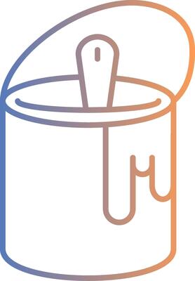 Tin with Paint Line Gradient Icon
